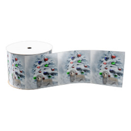 Dandie Dinmont Terrier Kerstmis Grosgrain Lint