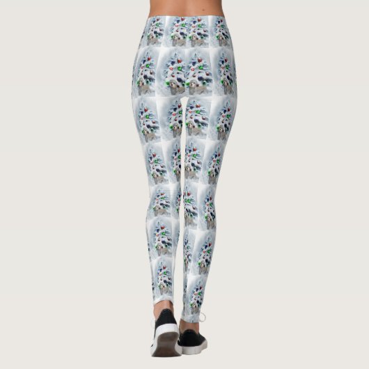Dandie Dinmont Terrier Kerstmis Leggings (Achterkant)