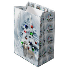 Dandie Dinmont Terrier Kerstmis Medium Cadeauzakje