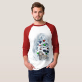 Dandie Dinmont Terrier Kerstmis T-shirt (Voorkant volledig)