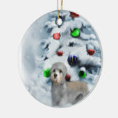 Dandie Dinmont Terrier Kerstornament Keramisch Ornament (Links)