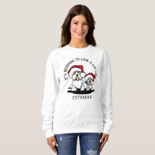 Dandie Dinmont Terrier Kerstshirt Trui (Voorkant volledig)