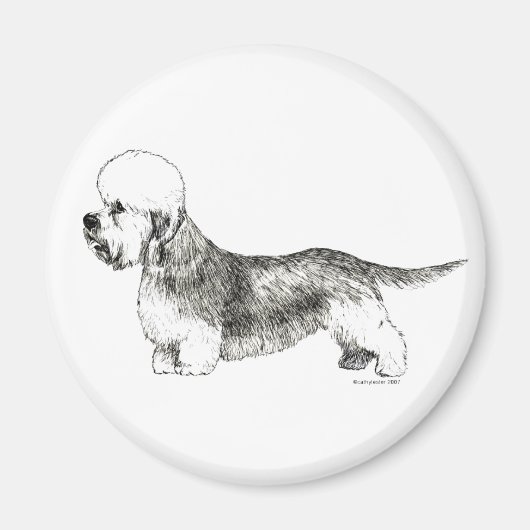 Dandie Dinmont Terrier Magneet (Voorkant)