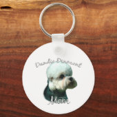 Dandie Dinmont Terriër Moeder 2 Sleutelhanger (Achterkant)