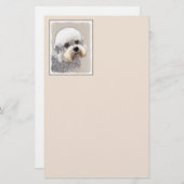 Dandie Dinmont Terrier Painting Original Dog Art (Voorkant / Achterkant)