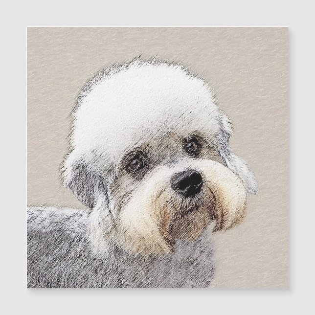 Dandie Dinmont Terrier Painting Original Dog Art (Voorkant)