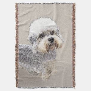 Dandie Dinmont Terrier Painting Original Dog Art Deken