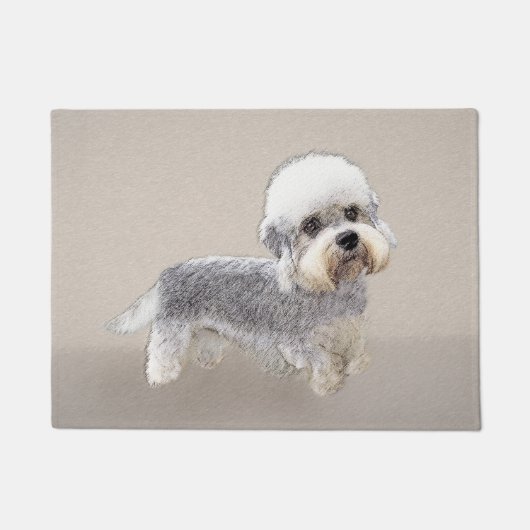 Dandie Dinmont Terrier Painting Original Dog Art Deurmat (Voorkant)