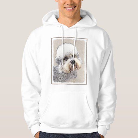 Dandie Dinmont Terrier Painting Original Dog Art Hoodie (Voorkant)