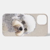 Dandie Dinmont Terrier Painting Original Dog Art iPhone Hoesje (Achterkant horizontaal)