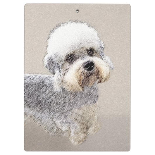 Dandie Dinmont Terrier Painting Original Dog Art Klembord (Achterkant)