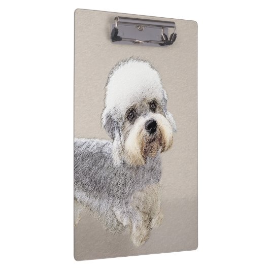 Dandie Dinmont Terrier Painting Original Dog Art Klembord (Rechts)