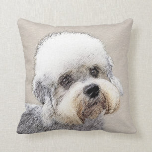 Dandie Dinmont Terrier Painting Original Dog Art Kussen