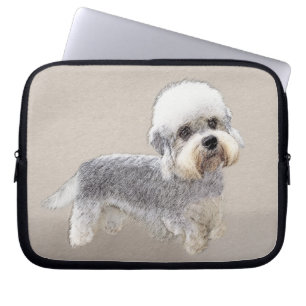Dandie Dinmont Terrier Painting Original Dog Art Laptop Sleeve