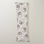 Dandie Dinmont Terrier Painting Original Dog Art Lichaamskussen (Voorkant Verticaal)