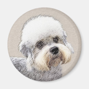 Dandie Dinmont Terrier Painting Original Dog Art Magneet