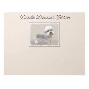 Dandie Dinmont Terrier Painting Original Dog Art Notitieblok
