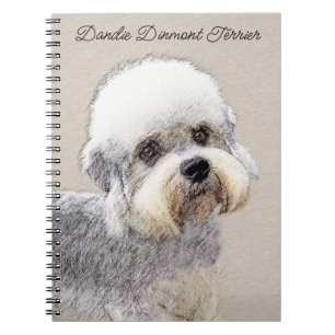 Dandie Dinmont Terrier Painting Original Dog Art Notitieboek