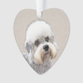 Dandie Dinmont Terrier Painting Original Dog Art Ornament (voorkant)