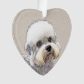 Dandie Dinmont Terrier Painting Original Dog Art Ornament (voorkant)
