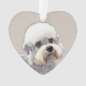 Dandie Dinmont Terrier Painting Original Dog Art Ornament (achterkant)