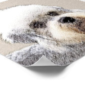 Dandie Dinmont Terrier Painting Original Dog Art Poster (Hoek)