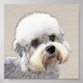 Dandie Dinmont Terrier Painting Original Dog Art Poster (Voorkant)