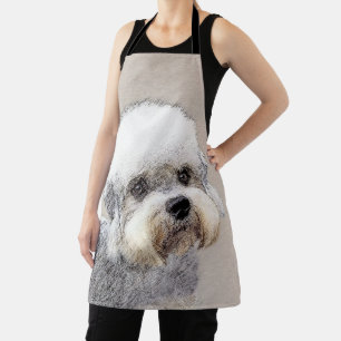Dandie Dinmont Terrier Painting Original Dog Art Schort
