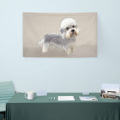 Dandie Dinmont Terrier Painting Original Dog Art Spandoek (Beurs)