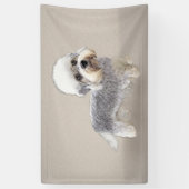 Dandie Dinmont Terrier Painting Original Dog Art Spandoek (Verticaal)