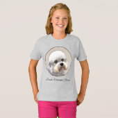Dandie Dinmont Terrier Painting Original Dog Art T T-shirt (Voorkant volledig)