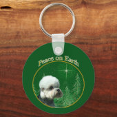 Dandie Dinmont Terrier Peace Sleutelhanger (Voorkant)