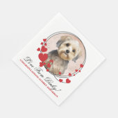 Dandie Dinmont Terrier Rode Hart Frame Foto Servet (Hoek)