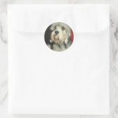 Dandie Dinmont Terrier Ronde Sticker (Tas)