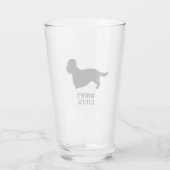 Dandie Dinmont Terrier Silhouette Custom Hondenras Glas (Achterkant)