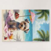 Dandie Dinmont Terrier Strand Scene Legpuzzel (Horizontaal)