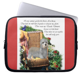 Dandie Dinmont Terrier Summer Garden Art Laptop Sleeve