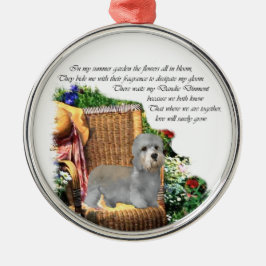 Dandie Dinmont Terrier Summer Garden Art Metalen Ornament