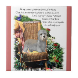 Dandie Dinmont Terrier Summer Garden Art Tegeltje