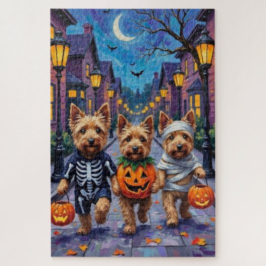 Dandie Dinmont Terrier Trick-or-Treating Halloween Legpuzzel (Verticaal)