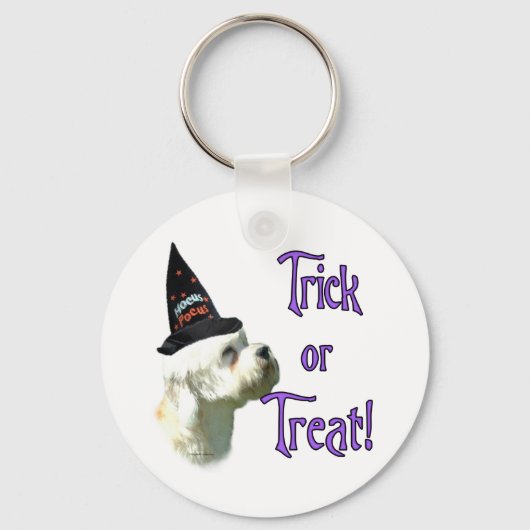 Dandie Dinmont Terrier Trick Sleutelhanger (Voorkant)