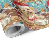 Dandie Dinmont Terrier Vakantie Bakken: Kerstmis Cadeaupapier (Rol Hoek)