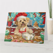 Dandie Dinmont Terrier Vakantie Bakken: Kerstmis Kaart (Voorkant)