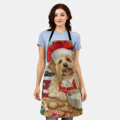 Dandie Dinmont Terrier Vakantie Bakken: Kerstmis Schort (Gedragen)