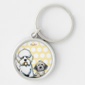 Dandie Dinmont Terriers Sleutelhanger (Voorkant)