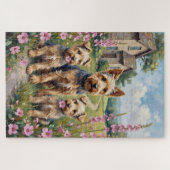 Dandie Dinmont Vingerhoedskruid Weide Kunst Legpuzzel (Horizontaal)