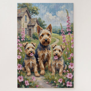 Dandie Dinmont Vingerhoedskruid Weide Kunst Legpuzzel