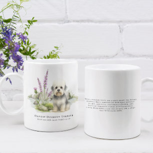Dandie Dinmont   Waterverf Hond & Ras Citaat Koffiemok