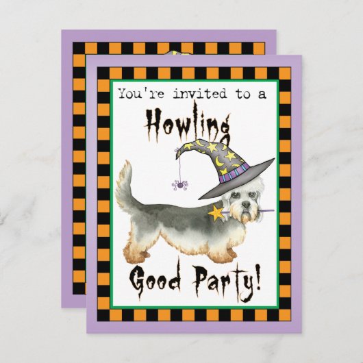 Dandie Witch Uitnodiging (Voorkant / Achterkant)