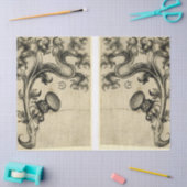 Dandilion Corbel Junk Journal Element — Blad Tissuepapier (Craft)